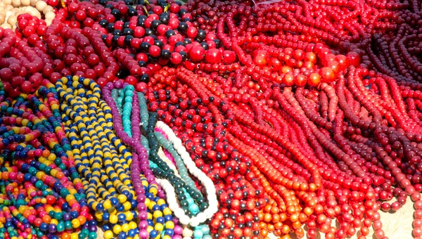 Heap of the motley beads — Stock Photo, Image