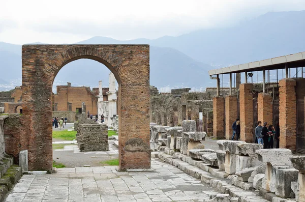 Staré zničené město Pompeje — Stock fotografie