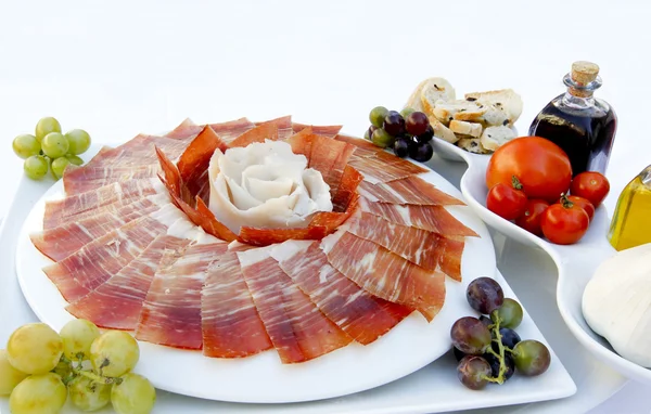 Platon de Jamón serrano — Stockfoto