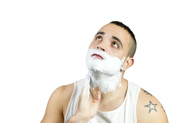 Espuma de barbear — Fotografia de Stock