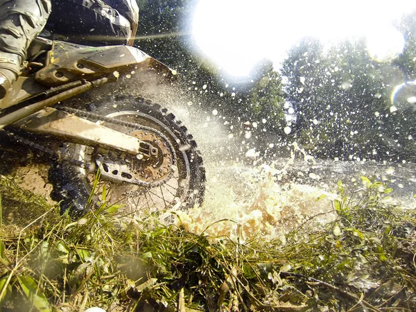 Motocicleta em uma corrida — Fotografia de Stock