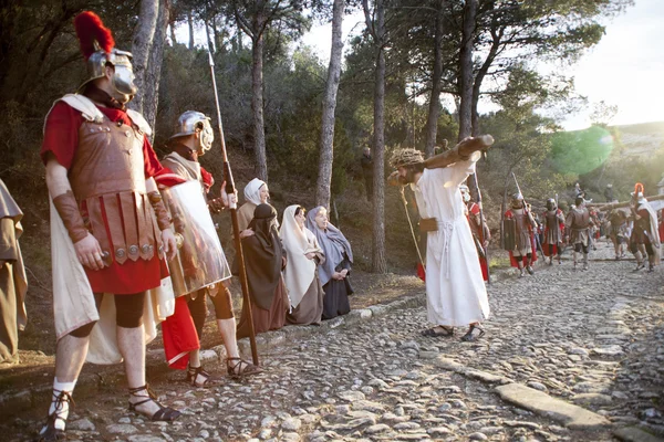 Representação da paixão de Cristo — Fotografia de Stock