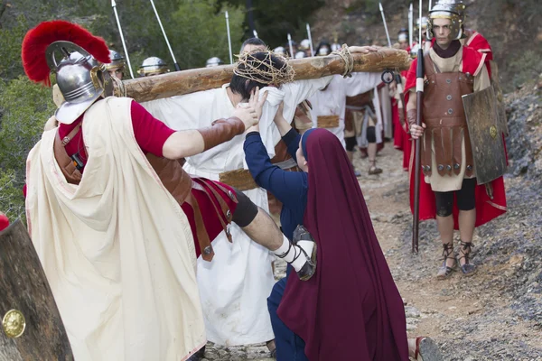 Representação da paixão de Cristo — Fotografia de Stock