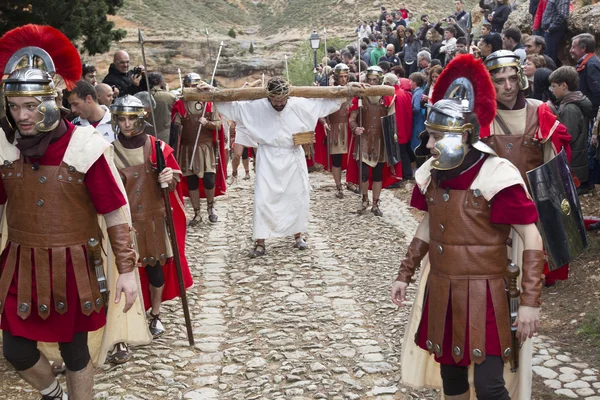 Representação da paixão de Cristo — Fotografia de Stock