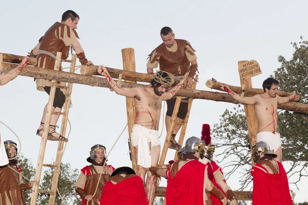 Representação da paixão de Cristo — Fotografia de Stock