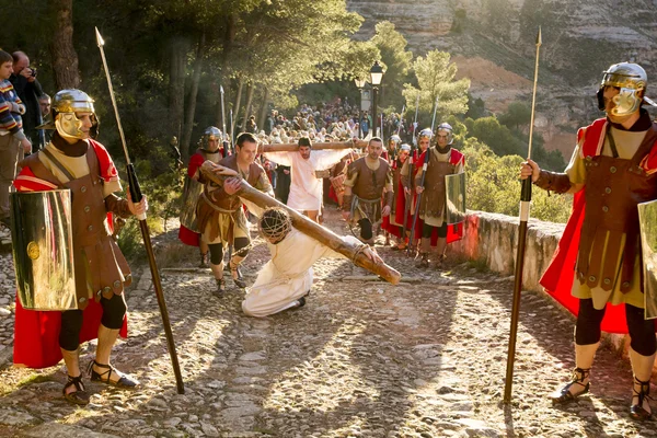 Representação da paixão de Cristo — Fotografia de Stock