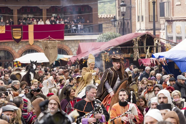 Medieval Wedding Party Isabel de Segura — Stock Photo, Image