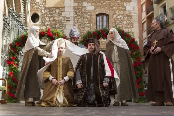 Medieval Wedding Party Isabel de Segura — Stock Photo, Image