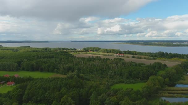 Areal View Mamry Drugie Wielkości Jezioro Polsce — Wideo stockowe