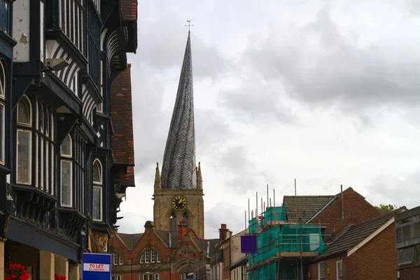 Chesterfield Crooked Spire Stockfoto