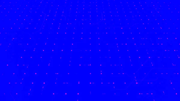 Világos kék háttér, pontok soraival és mozgó csíkokkal. Animáció. Folyó absztrakt felület futó impulzusokkal pontok között, zökkenőmentes hurok. — Stock Fotó