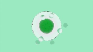 Molekül etrafında atomların hareketinin animasyonu. Tasarım. Molekül etrafındaki atom parçacıklarının kaotik hareketleri ve çarpışmaları. Hareket eden atomların ya da hücrelerin güzel çizimi