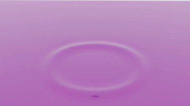 Düşen bir kürenin rengarenk eğimli animasyonu ve su yüzeyinin üzerinde uçmak. Tasarım. Parlak top fırlıyor ve dalgalar bırakıyor.