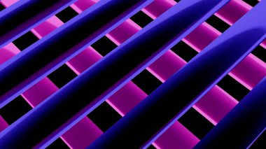 Hareket eden renkli çizgiler diğer üç boyutlu çizgilerle kesişiyor, teknik altyapıyla. Tasarım. Yatay metalik parlak çizgiler, pürüzsüz döngü.
