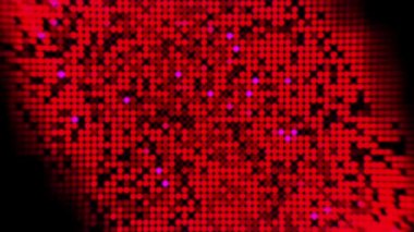 Yanıp sönen piksellerle eski moda oyun arkaplanı. Hareket. Tetris, sega ya da dendy efektleri, titreşen küçük parçacıkların olduğu satır duvarları, kusursuz döngü.