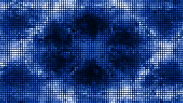 振動ピクセルを持つパターンの背景。動きだ。振動ピクセルを持つ催眠パターン。水の振動のように動くピクセルの色パターン — ストック動画