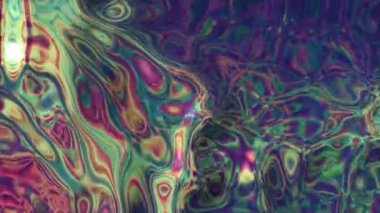 Soyut su boyası difüzyonu, sıvı sabun, dikişsiz döngü. Hareket. Mürekkep karışımlı bir kimyasal reaksiyon renkli sürreal şekiller yaratıyor..