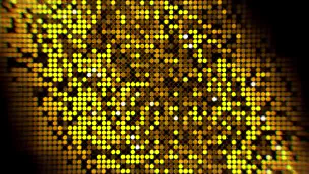 Disco LED wall lights blinking and shimmering, seamless loop. Motion. Abstract illumination of night club lights, randomly blinking particles. — Stock Video