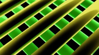 Hareket eden renkli çizgiler diğer üç boyutlu çizgilerle kesişiyor, teknik altyapıyla. Tasarım. Yatay metalik parlak çizgiler, pürüzsüz döngü.