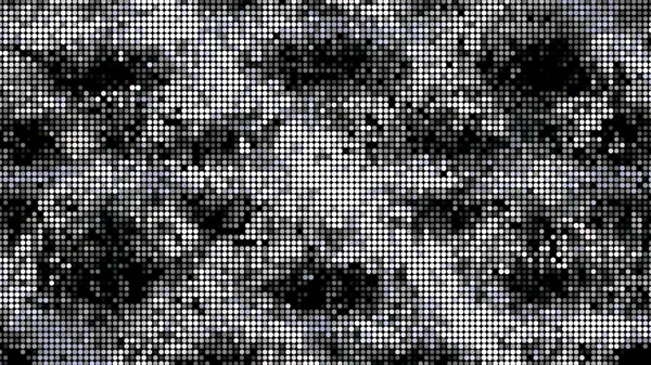 Fondo pixelado monocromo que imita la cascada digital, bucle sin costuras. Diseño. Patrón brillante con rayas borrosas y partículas en movimiento. — Foto de Stock
