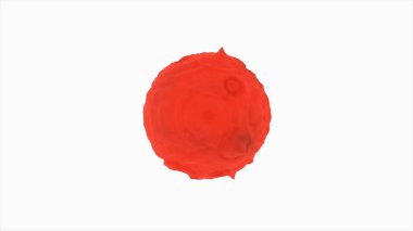 Beyaz arka planda topun yüzeyindeki titreşimler. Tasarım. 3D renkli top yüzeyde döner ve salınır. Top yüzeyinde döngü dalgaları ve titreşimler