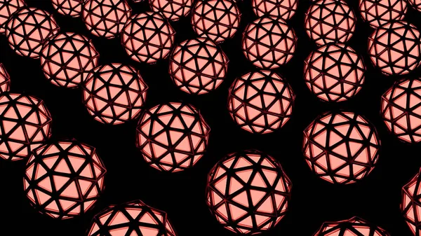 Chińskie latarnie wirują szybko w wielu rzędach na czarnym tle, płynna pętla. Projektowanie. Różowe latarnie azjatyckie z czarnymi sylwetkami, koncepcja dekoracji. — Zdjęcie stockowe