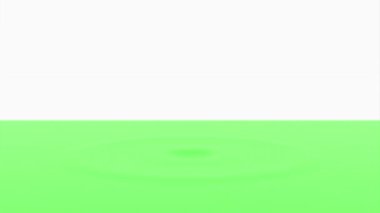 Su yüzeyinde zıplayan renkli top. Tasarım. Zıplayan topun yüzeye su halkaları bırakmasının döngülü animasyonu. Suda zıplayan top.