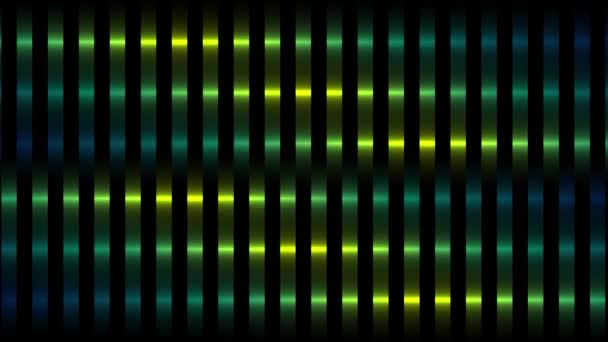 Strisce di colore verde movimento sfondo, anello senza soluzione di continuità. Mozione. Linee luminose verticali astratte divise in segmenti di forma quadrata. — Video Stock