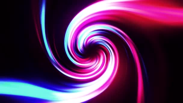 Přechod duhových barev je cyklicky se měnící, bezešvé smyčky. Pohyb. Krásné abstraktní pozadí s kroucení světla neonové pruhy. — Stock video