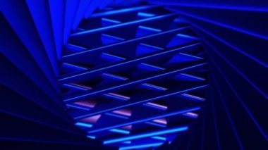 Dönen metal desenli desen. Hareket. Dönen et öğütücüsünün içindeki animasyon. Hareket eden mekanizma ile deliğin arka planındaki bükülmeleri döndürür