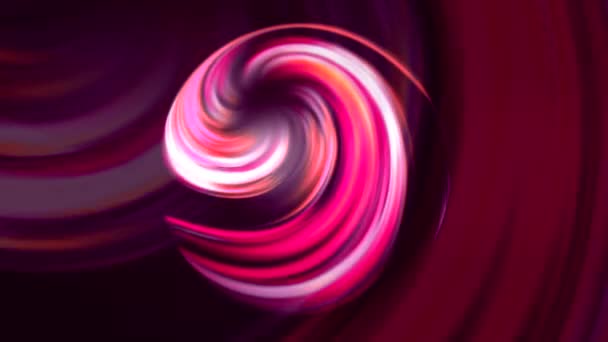 Rotating ball with moving spiral. Motion. Beautiful spiral rotates creating 3d ball. Ball of rotating colorful spiral on repeating background — Stock Video