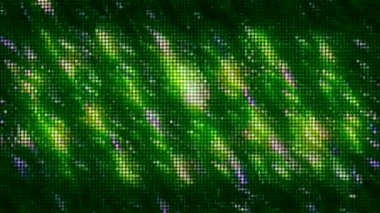 Hareket eden su röfleleri ile güzel bir arka plan. Hareket. Su yüzeyinin ışık saçan parlaklığıyla hareket eden bilgisayar animasyonu. Parlak sıvı görüntüsü olan pikseller