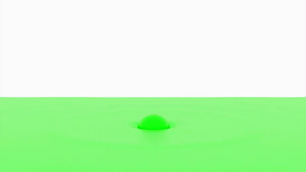 Πηδώντας έγχρωμη μπάλα στην επιφάνεια του νερού. Σχέδιο. Looped animation του γερός μπάλα αφήνοντας δαχτυλίδια νερού στην επιφάνεια. Μπάλα που αναπηδά στο νερό — Φωτογραφία Αρχείου