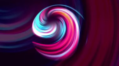 Hareketli spiral ile dönen top. Hareket. Güzel spiral dönüşler 3 boyutlu top oluşturur. Tekrarlanan arkaplanda dönen renkli spiral topu