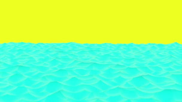 回転する水面のアニメーション。デザイン。水面に波紋のある美しい青い水。水面に青い水が回転するアニメーション背景 — ストック動画