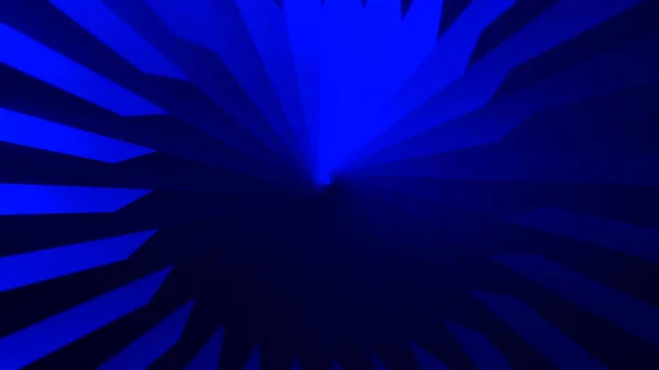 Abstracte blauwe roterende bladen, naadloze lus. Beweging. Visualisatie van een draaimechanisme, op zoek naar vliegtuigturbine. — Stockfoto