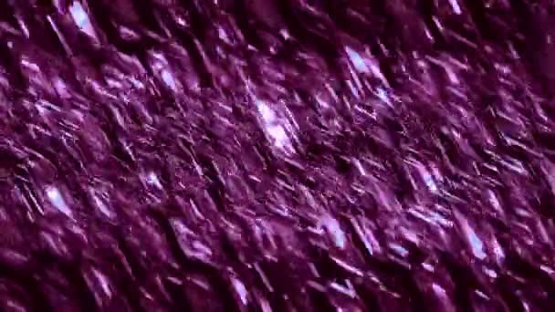 Ondas abstractas con placas móviles y purpurina. Moción. Hermosas ondulaciones de trazos suaves brillantes. Ondas de ondas de rayas con brillo brillante — Vídeos de Stock