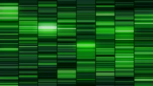 Fond avec des rayures colorées étincelantes au ralenti. Motion. Fond festif avec des lignes lentes brillantes se déplaçant le long des rayures. Arrière-plan pour défilé de mode avec des lignes brillantes — Video