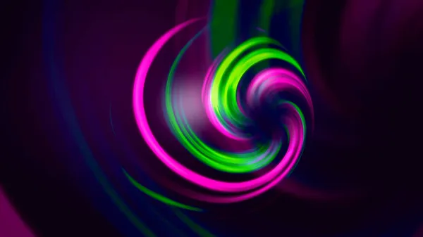Balle tournante avec spirale mobile. Motion. Belle spirale tourne la création de boule 3d. Boule de spirale colorée rotative sur fond répétitif — Photo