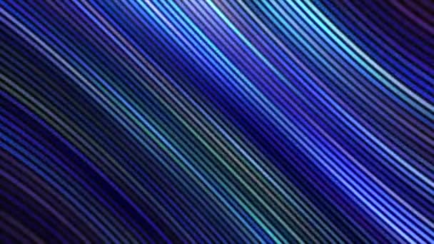 Diagonal stripes glow with colorful colors. Motion. Shimmering iridescent colors on diagonal lines. Beautiful background of diagonal lines shimmering with gradients of colors — Stock Video