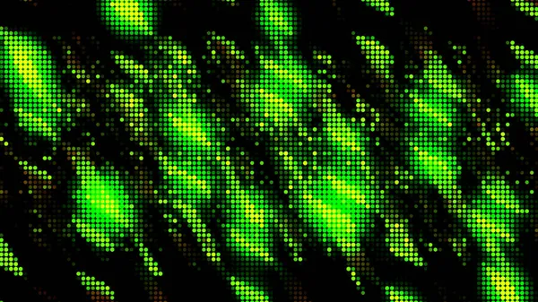 Grön blinkande diagonala sicksack löper ner på en svart bakgrund, sömlös loop. Rörelse. Begreppet grönt regn. — Stockfoto