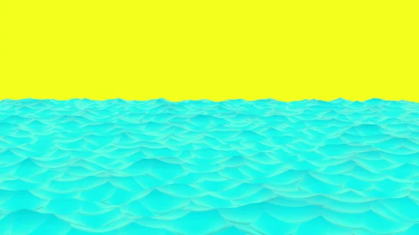 Animation der rotierenden Wasseroberfläche. Design. Schönes blaues Wasser mit Wellen an der Oberfläche. Animierter Hintergrund mit blauem Wasser, das auf der Oberfläche rotiert — Stockfoto