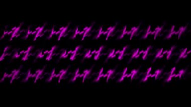 Pikselleştirilmiş zigzag çizgileri, kusursuz döngü tarafından gösterilen soyut enerji akışı. Hareket. Keskin açılı kıvrımlı çizgilerde elektrik akımları.