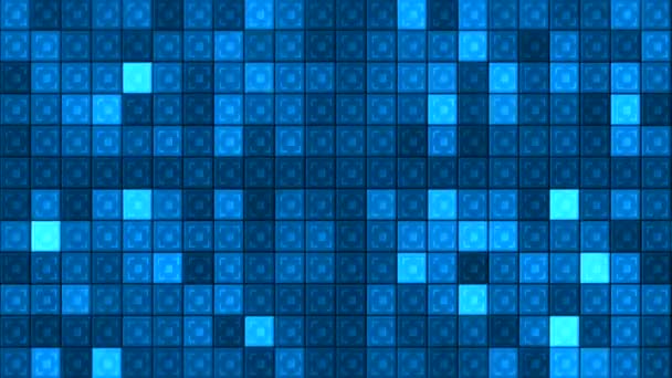 Schöner Hintergrund von bunten blinkenden Quadraten. Bewegung. Stilvolle Mosaik-Hintergrund von blinkenden bunten Quadraten. Viele Quadrate blinken in verschiedenen Farben — Stockvideo