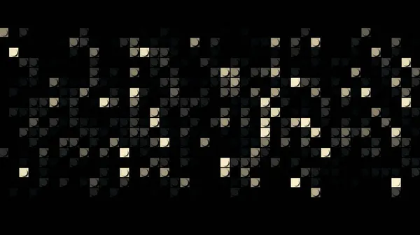 Abstrato monocromático cintilante fundo em mosaico, loop sem costura. Moção. Parede piscando preto e branco de formas brilhantes quadradas. — Fotografia de Stock