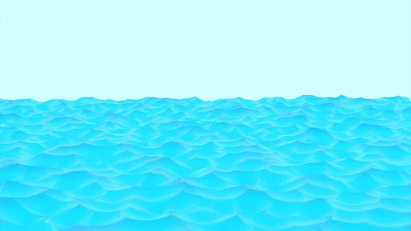 Animation der rotierenden Wasseroberfläche. Design. Schönes blaues Wasser mit Wellen an der Oberfläche. Animierter Hintergrund mit blauem Wasser, das auf der Oberfläche rotiert — Stockfoto