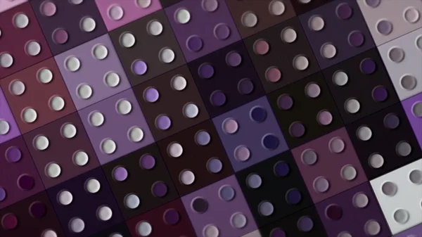 4つの対称円を持つ正方形の紫とピンクの行。動きだ。点滅灯とドミノタイル. — ストック写真
