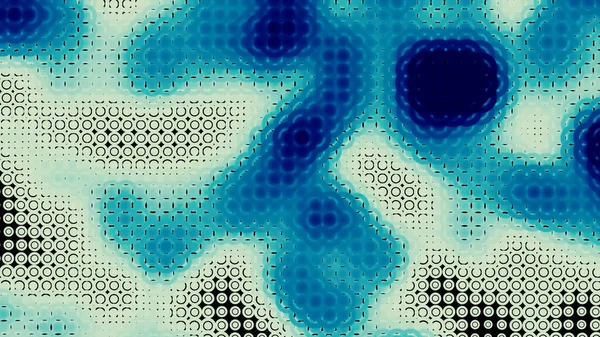 부케 고리와 뿌연 얼룩, 솔기없는 고리의 디지털 흐름 텍스처를 추상화 한다. 디자인. 다채 로운 원의 기술적 질감. — 스톡 사진