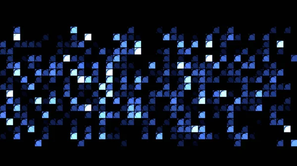 Abstrakte pixelige Visualisierung der Weltkarte. Bewegung. Weltkarte schematisch dargestellt in blinkenden Quadraten, nahtlose Schleife. — Stockfoto