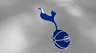Kumaş üzerine futbol kulübü logosu. Hareket. İngiltere 'de güzel bir sembol ve profesyonel futbol kulübünün işareti. Norwich şehrinden İngiliz profesyonel futbol kulübü.